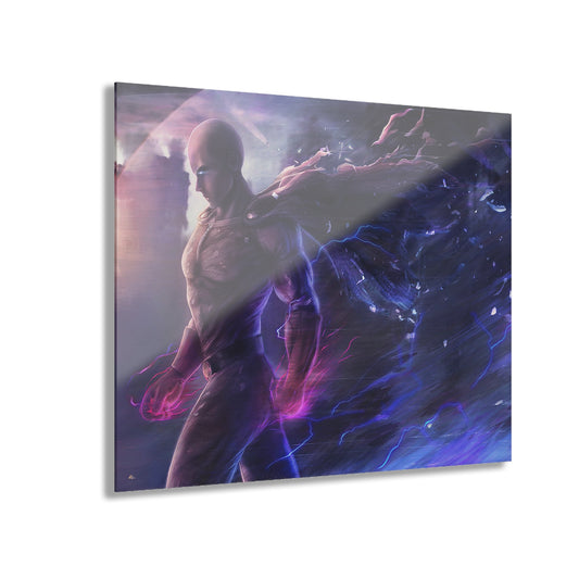 Saitama, One Punch Walk, Fan Concept Style, Acrylic Wall Art