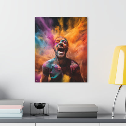 Happiness, Colorsplash Concept, human emotion, Acrylic Wall Art