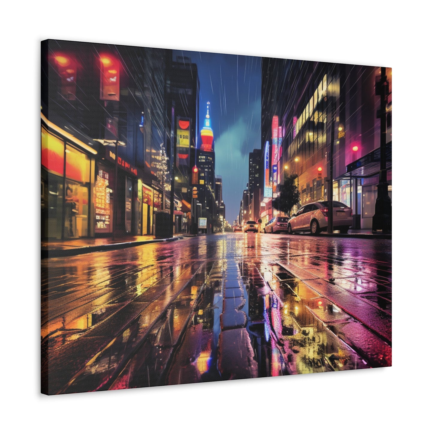 Wet City Canvas Art