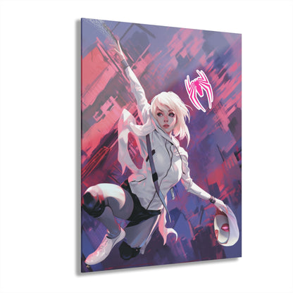 Spider Gwen, Pop Culture, Spiderman Concept Style, Acrylic Wall Art