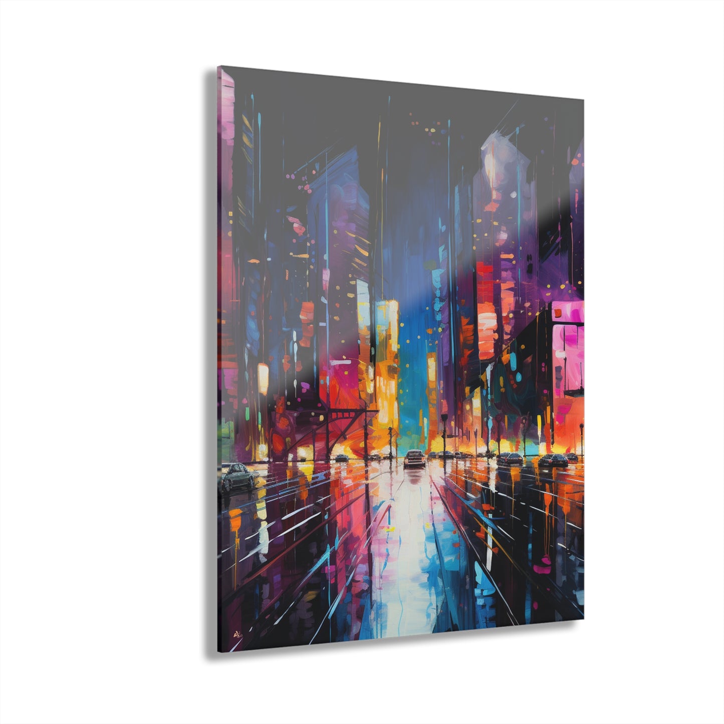 Cityscape, Abstract Concept Style, Acrylic Wall Art