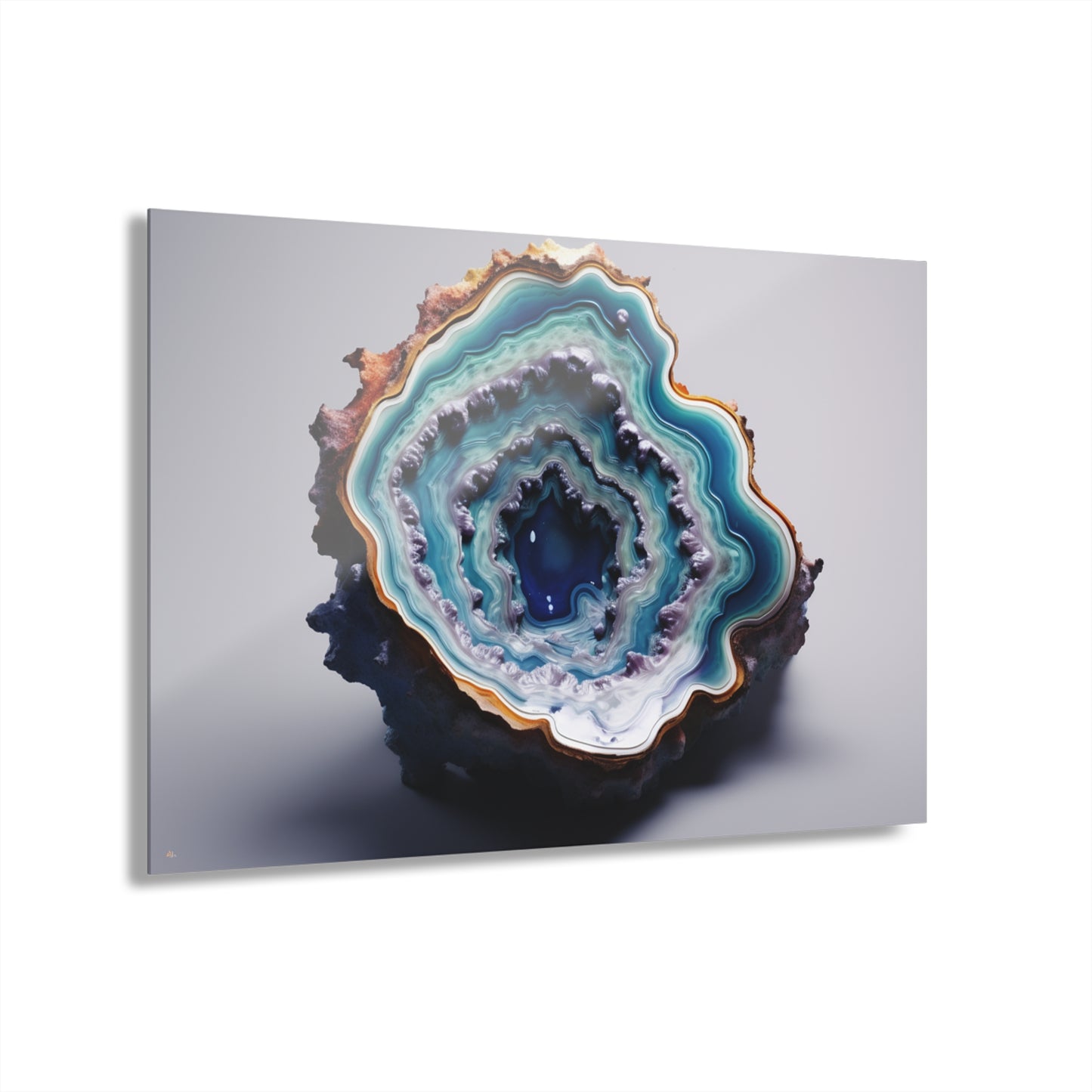 Deep Dive Geode, Abstract, Concept, Acrylic Wall Art