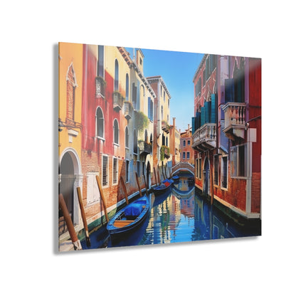 Venice Canal, Landscape, Location, Concept, Acrylic Wall Art