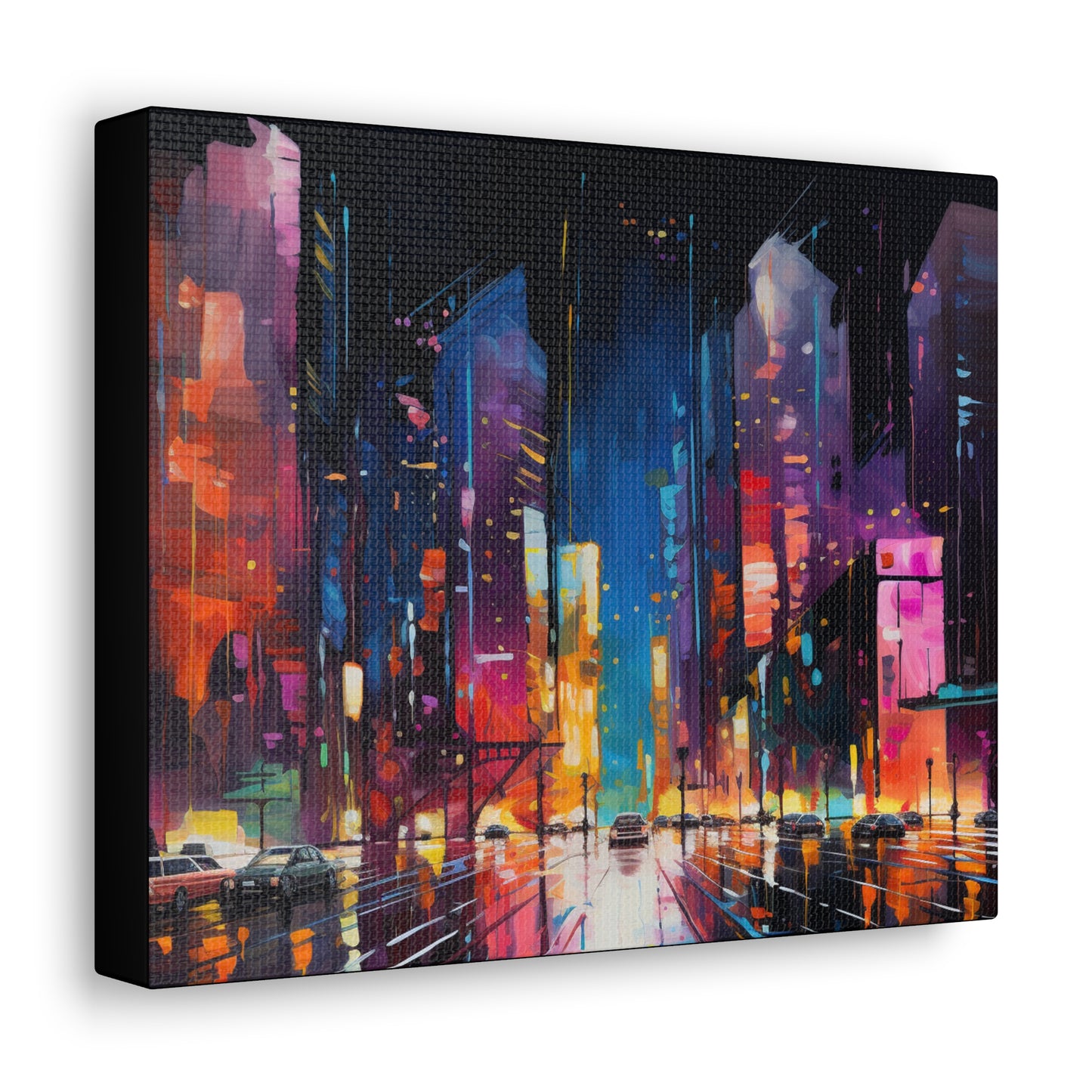 Arklo Art, City Scape, colorful, downtown, Canvas Gallery Wraps