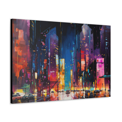 Arklo Art, City Scape, colorful, downtown, Canvas Gallery Wraps