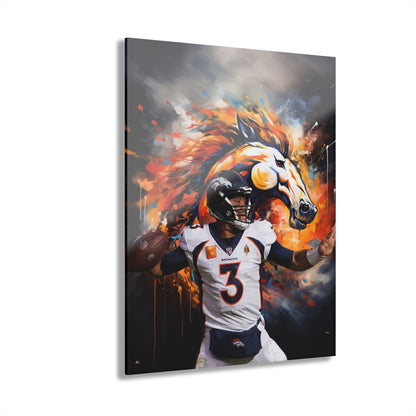 Russell Wilson, Denver Broncos Fan Concept, Color splash, Acrylic Wall Art