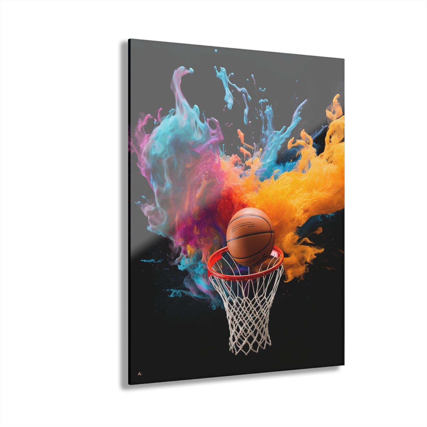 Hoop Dreams, No Background Concept Style, Acrylic Wall Art