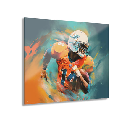 Dolphins Euphoria, Miami, football, Fan Concept Style, Acrylic Wall Art