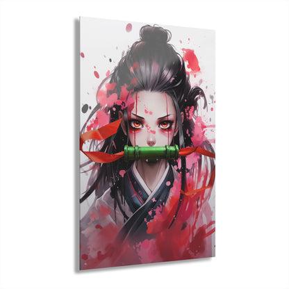 Nezuko, Anime, Demon Slayer, Color Splash, Concept, Style, Acrylic Wall Art