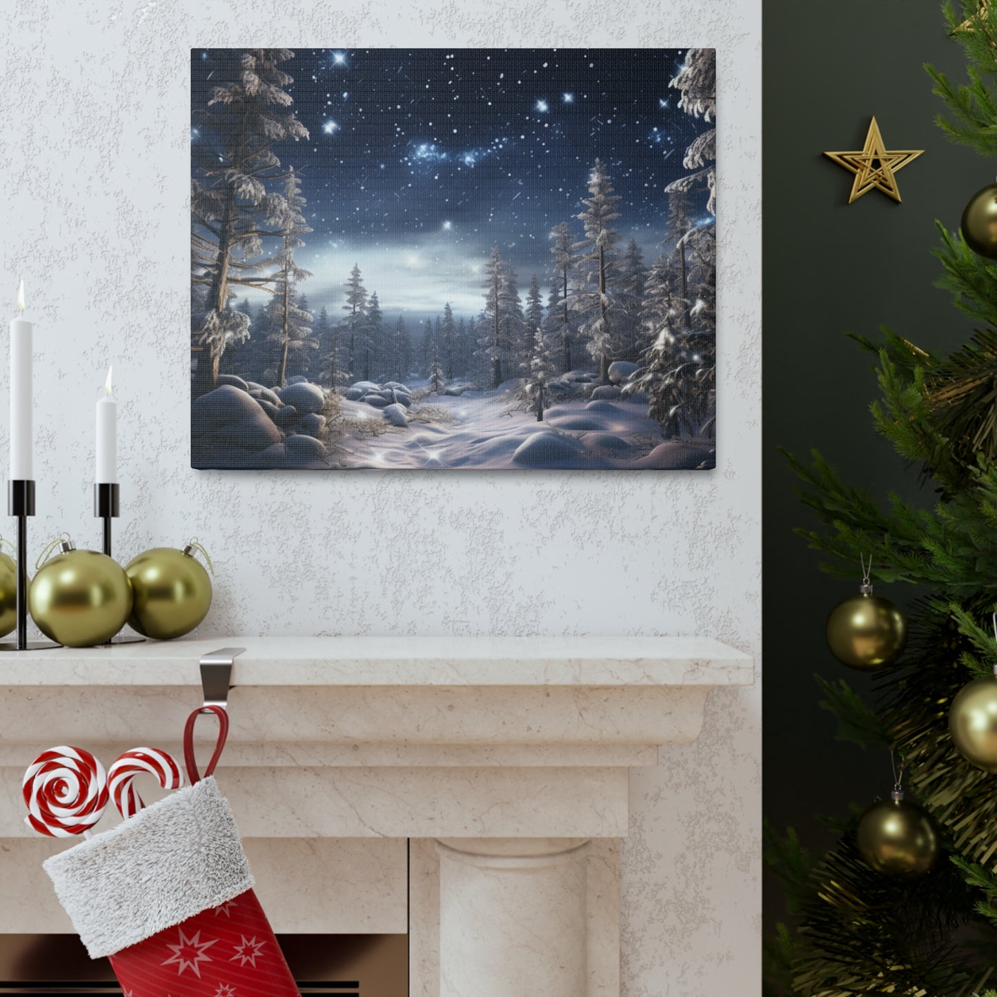 Celestial Snow Canvas Art