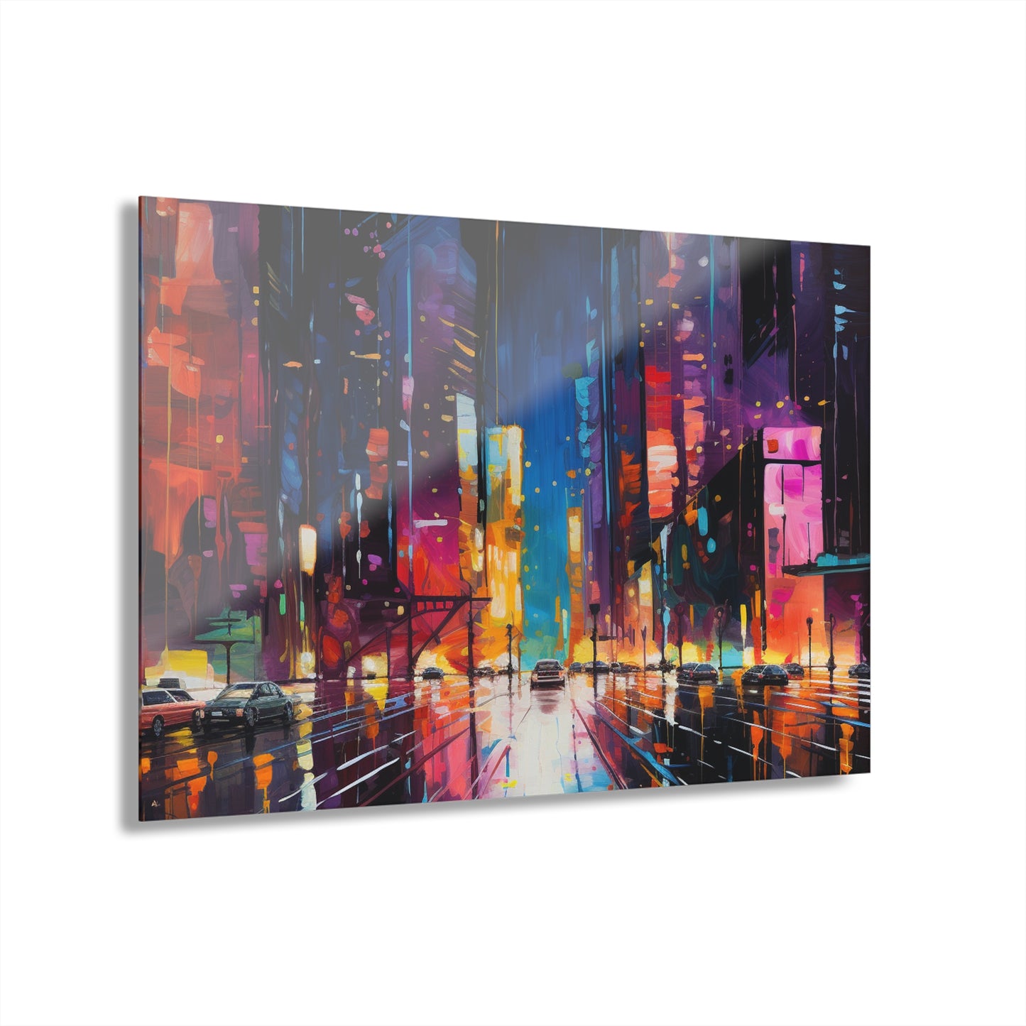 Cityscape, Abstract Concept Style, Acrylic Wall Art