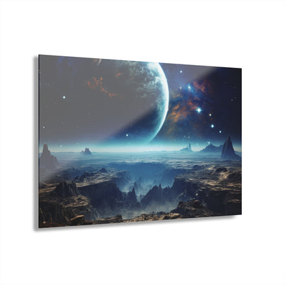 Planetary Canyon, Space Concept Style, Acrylic Wall Art