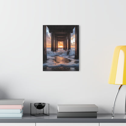 Sunset Pier, Landscape, Acrylic Wall Art