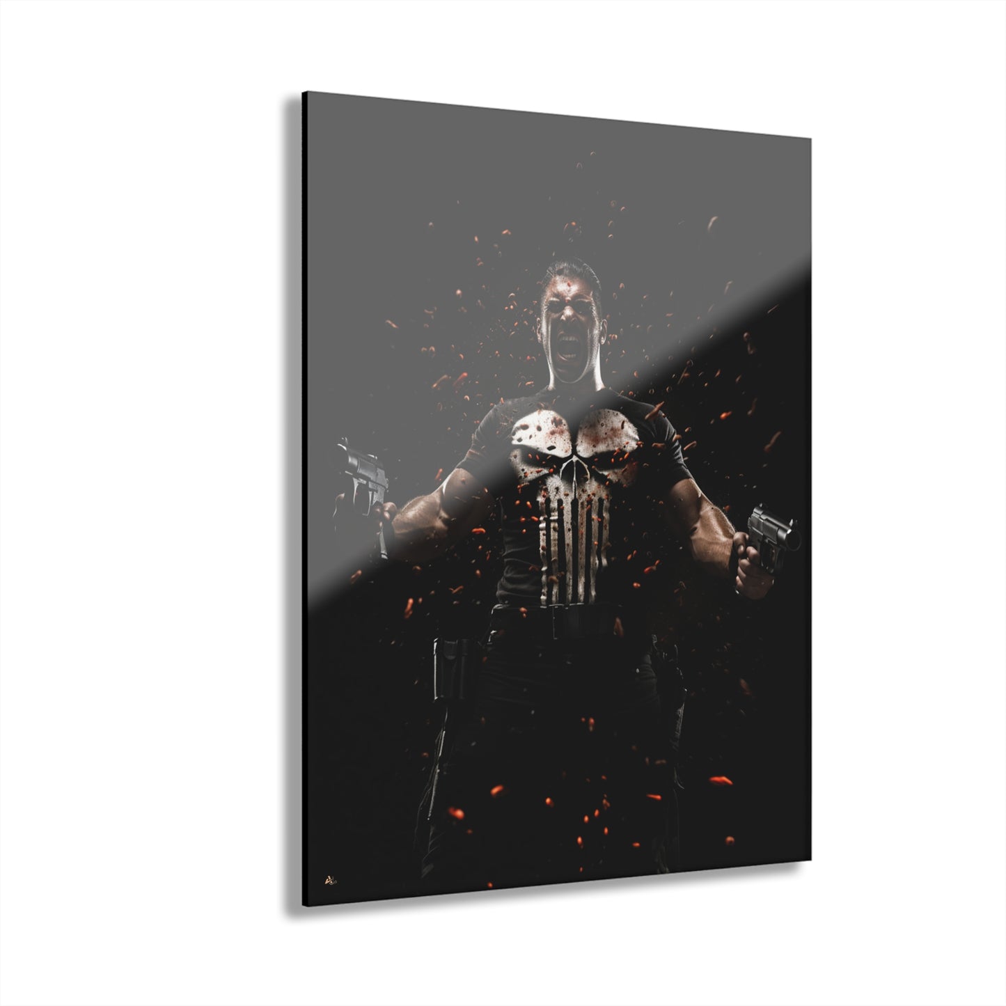 Punisher Berserk, Marvel Color Splash, Concept Style, Acrylic Wall Art