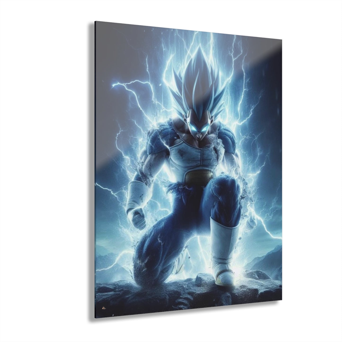 Bow to the Prince, SS Blue Vegeta, Fan Concept Style, Acrylic Wall Art