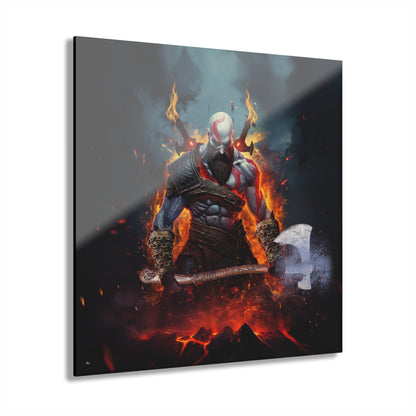 Kratos, God of War, Video Game, Concept Style, Acrylic Wall Art