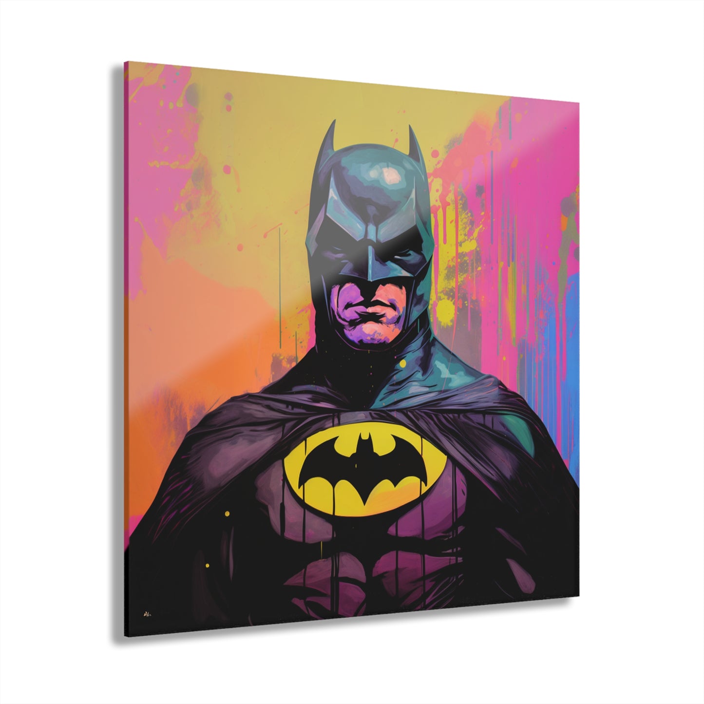 Retro Batman, Colorsplash, Fan Concept Style, Acrylic Wall Art