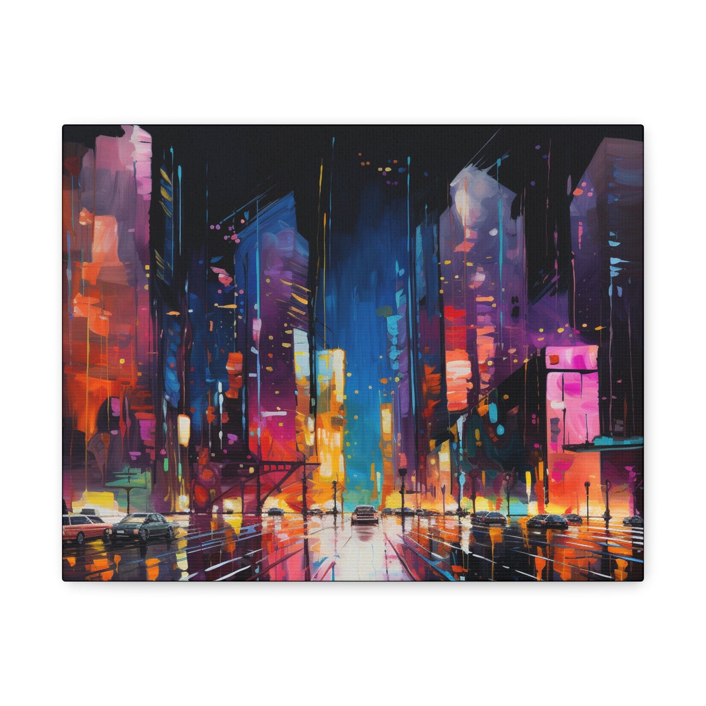 Arklo Art, City Scape, colorful, downtown, Canvas Gallery Wraps