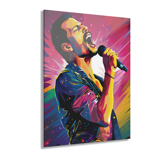 Freddie Mercury, Concept Style, Color Splash, Acrylic Wall Art