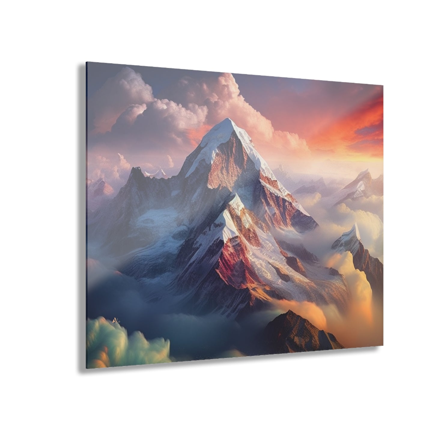 Mountain Paradise, Landscape Concept Style, Acrylic Wall Art