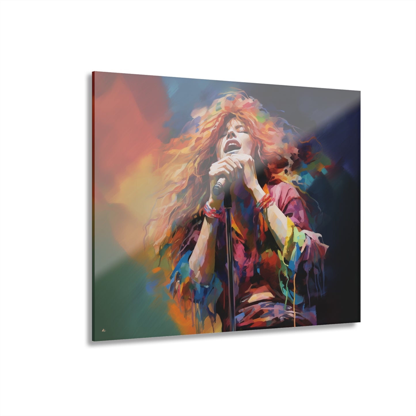 Janis Joplin Concept Style, Color Splash, Acrylic Wall Art