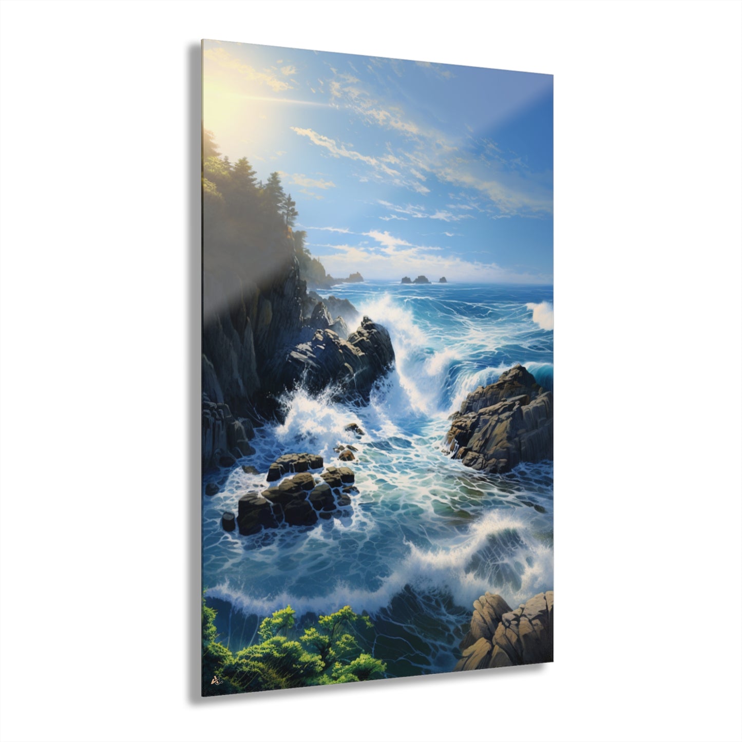 Cliffside, Landscape Concept Style, Acrylic Wall Art