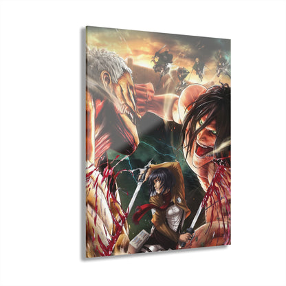 Attack Titan Battle, AOT, Anime, Concept Style, Acrylic Wall Art