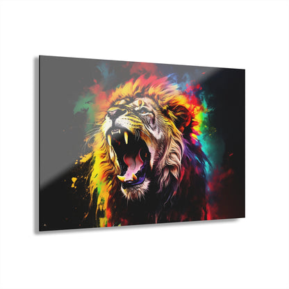 King, Lion, Animal Concept Style, Acrylic Wall Art