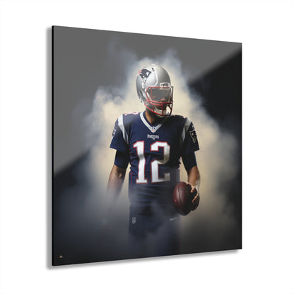 Patriots, Football Fan, TB12 Smoke Concept Style, Acrylic Wall Art