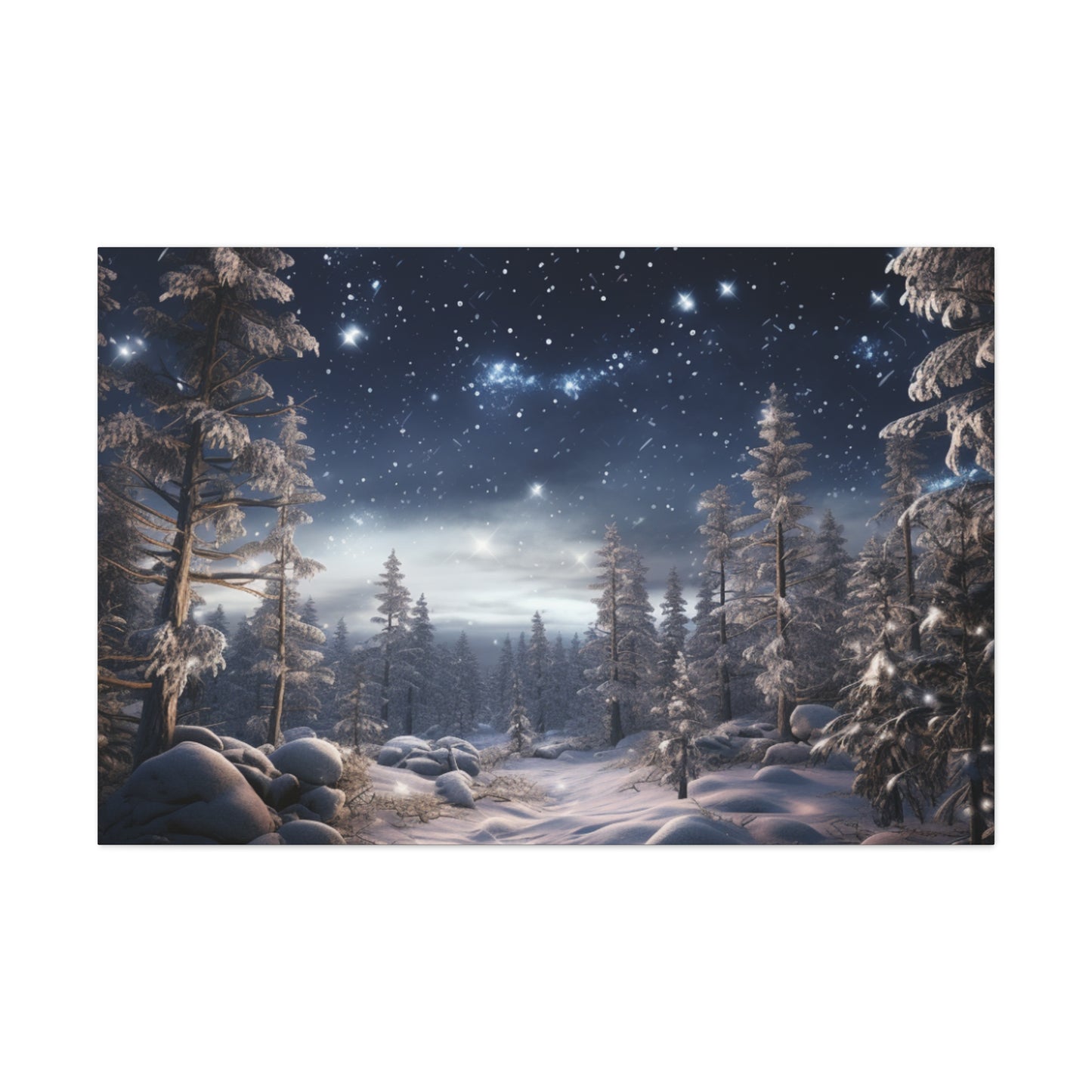 Celestial Snow Canvas Art