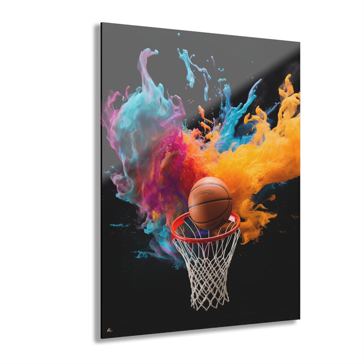 Hoop Dreams, No Background Concept Style, Acrylic Wall Art