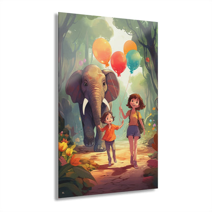 Safari Walk, Child's Room, Concept, Acrylic Wall Art