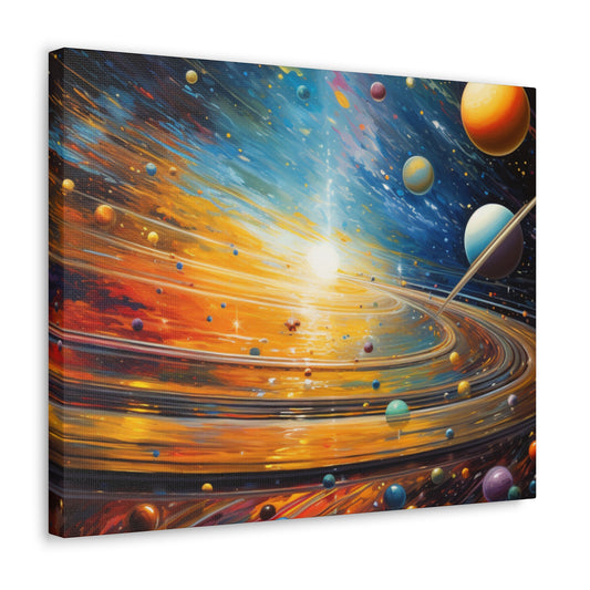 Arklo Art, Multiverse, galaxy, planets, sun, stars, Canvas Gallery Wraps