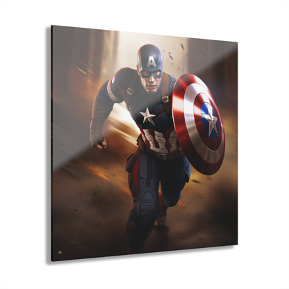 Captain America, Chris Evans, Marvel Color Splash, Concept Style, Acrylic Wall Art