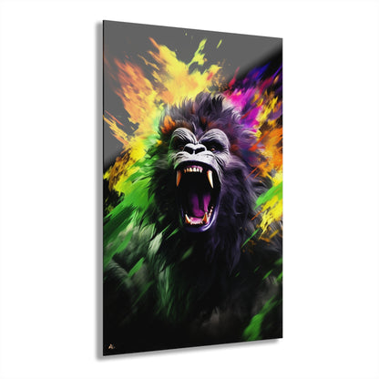 Primal Spirit, Gorilla, Animal Concept Style, Acrylic Wall Art