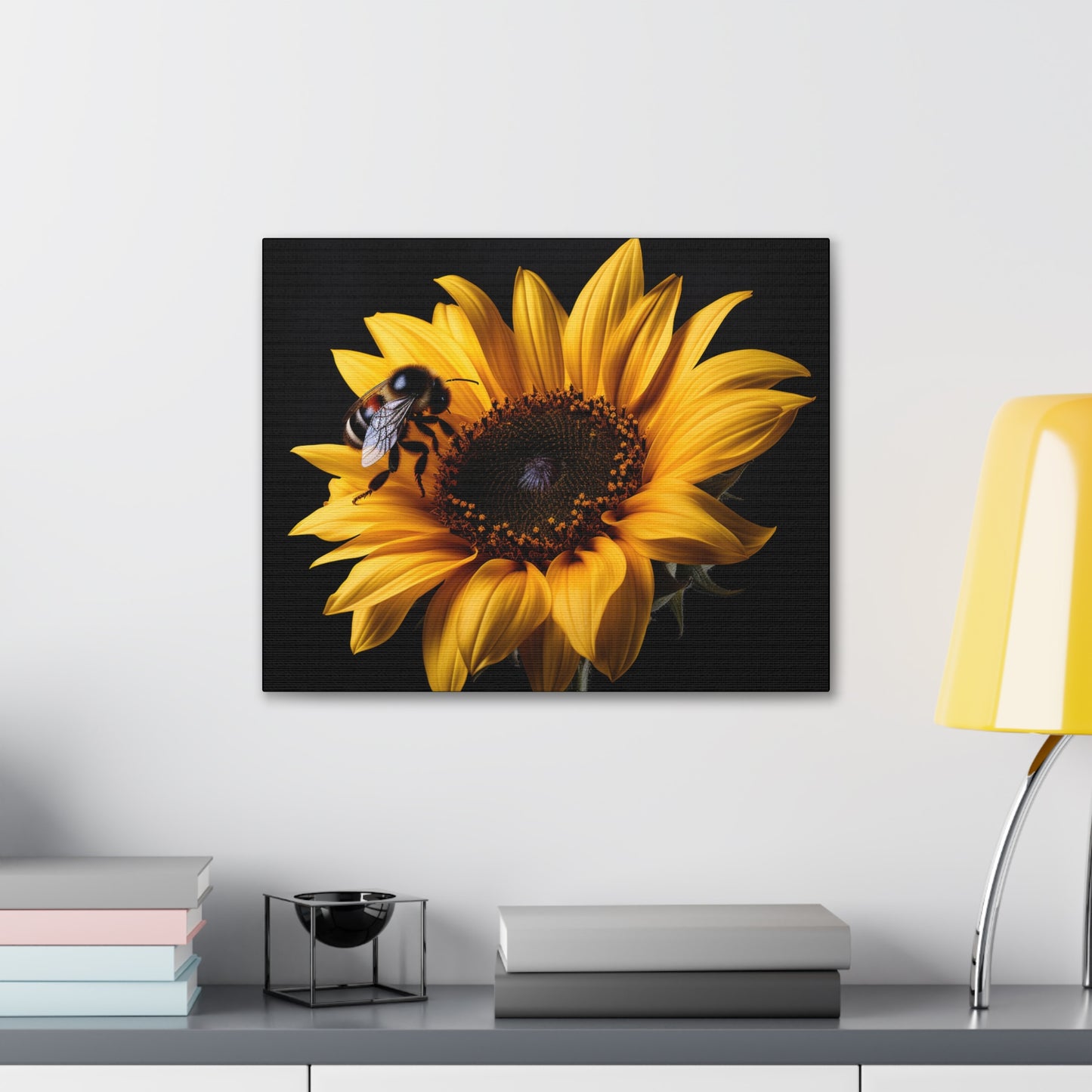 Bumblebee Sunflower Canvas Art