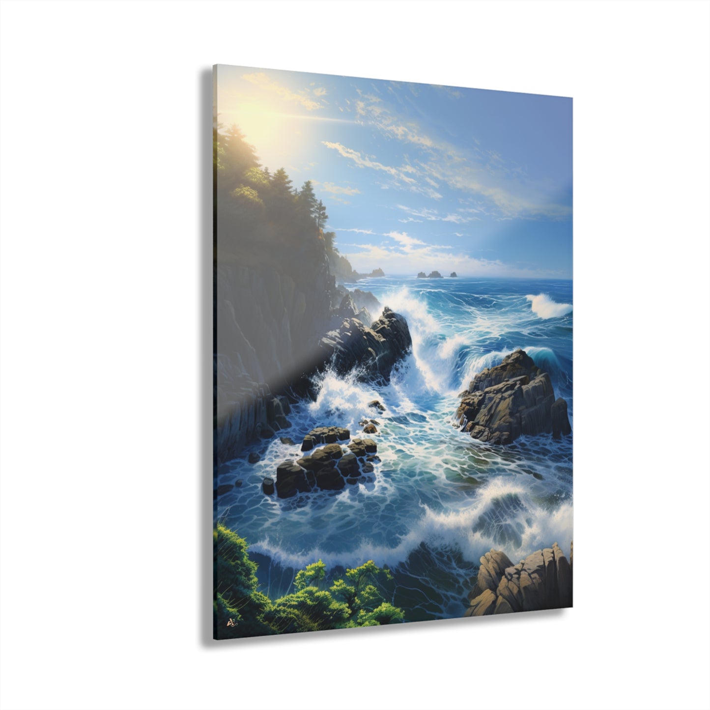 Cliffside, Landscape Concept Style, Acrylic Wall Art