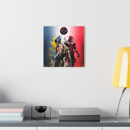 Deadpool, Wolverine, Fan Colorsplash Concept, Acrylic Wall Art