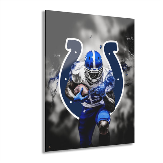 Colts Brillance, Indiana, Indianapolis, Football Fan, Concept Style, Acrylic Wall Art