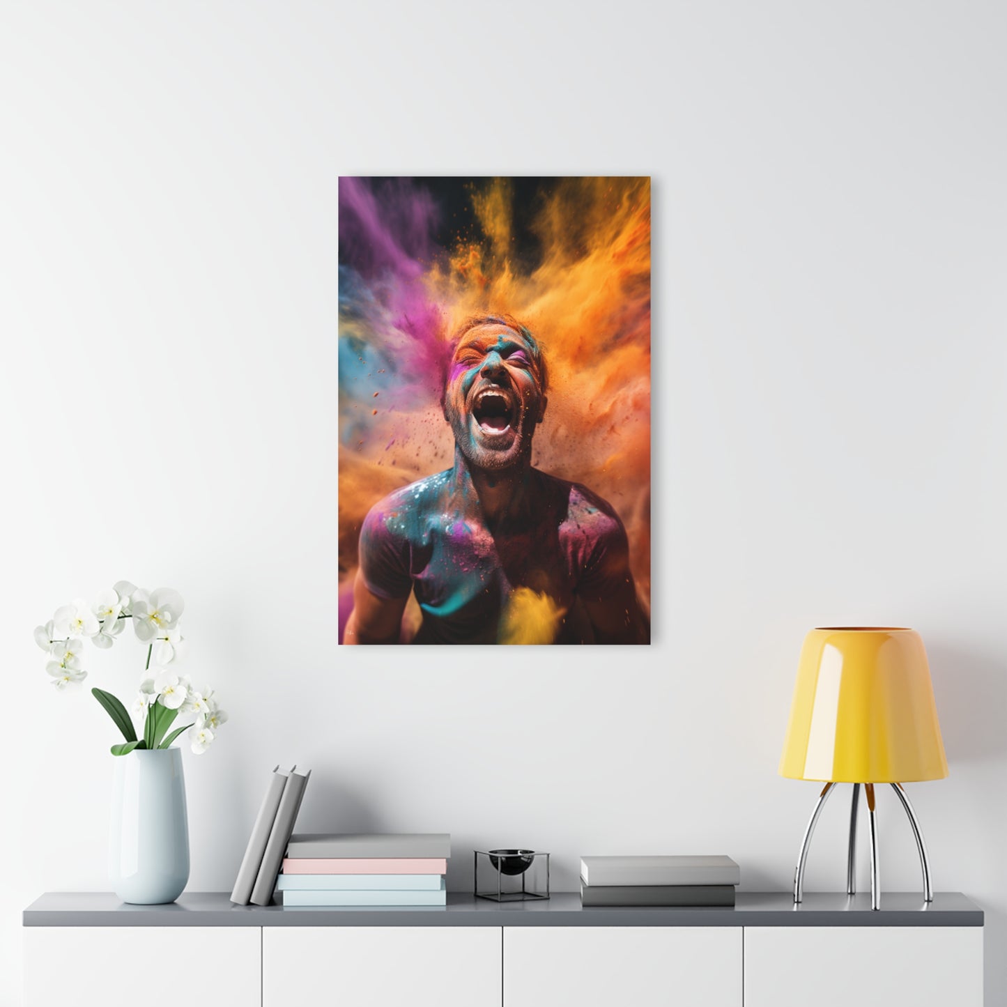 Happiness, Colorsplash Concept, human emotion, Acrylic Wall Art