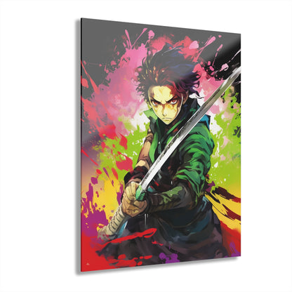 Tanjiro, Slayer, Anime, Color Splash, Concept, Style, Acrylic Wall Art