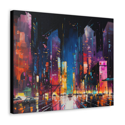 Arklo Art, City Scape, colorful, downtown, Canvas Gallery Wraps