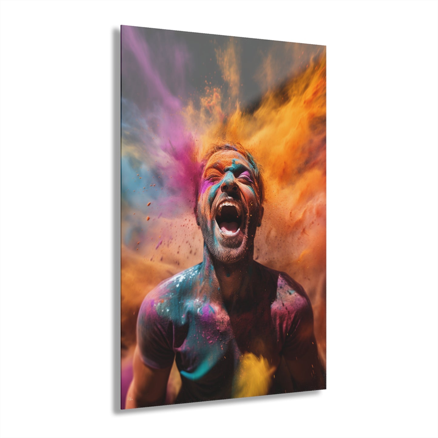 Happiness, Colorsplash Concept, human emotion, Acrylic Wall Art