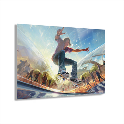 Skatin on Glass, People Concept Style, Acrylic Wall Art