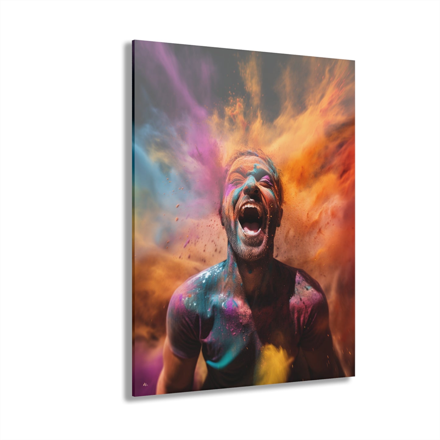 Happiness, Colorsplash Concept, human emotion, Acrylic Wall Art