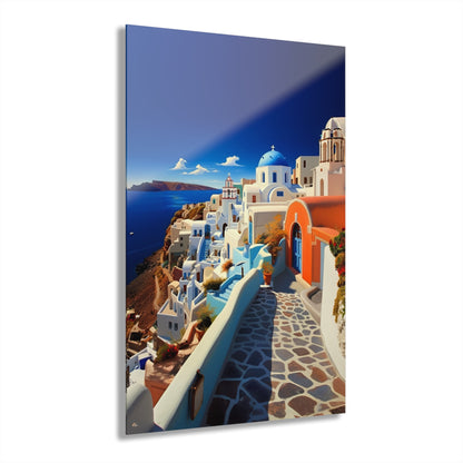 Santorini, Landscape, Concept, Acrylic Wall Art