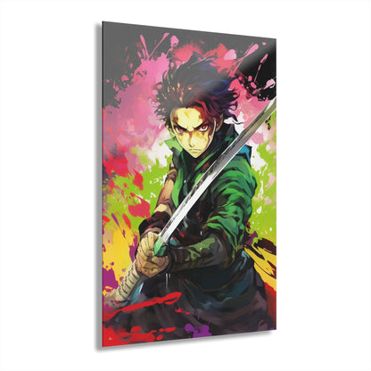 Tanjiro, Slayer, Anime, Color Splash, Concept, Style, Acrylic Wall Art