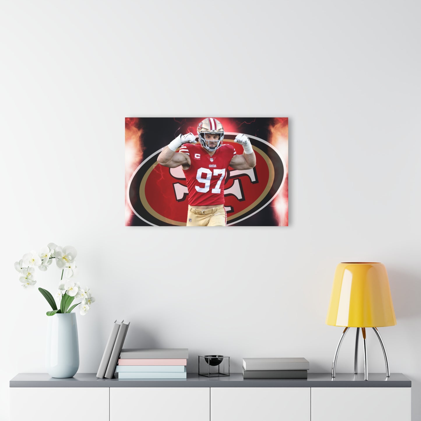 Nick Bosa, 49ers Fan Concept, Acrylic Wall Art