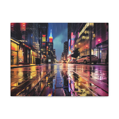 Wet City Canvas Art