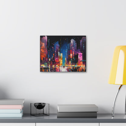 Arklo Art, City Scape, colorful, downtown, Canvas Gallery Wraps